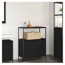 vidaXL Badschrank mit Regalen 76,5 x 95 x 35 cm Schwarz