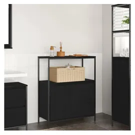 vidaXL Badschrank mit Regalen 76,5 x 95 x 35 cm Schwarz