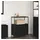 vidaXL Badschrank mit Regalen 76,5 x 95 x 35 cm Schwarz