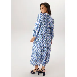 aniston plus Maxikleid Blau/Schwarz/Weiß 46