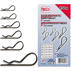 BGS Feder-Splinte-Sortiment 150tlg. - 8043