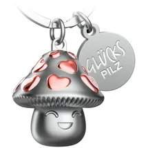 FABACH Glückspilz Schlüsselanhänger - Champ für Viel Glück und Erfolg - Geschenk mit Herz