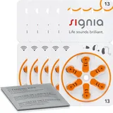 30x Signia Hörgerätebatterien PR48 13 orange (5x 6er Blister) +Reinigungstuch