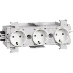 Tehalit Steckdose 3-fach m.Wago Steck/Klemmt. GS3001 vws
