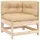 vidaXL Garten-Lounge-Set 6-tlg. braun/beige