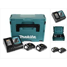 Makita Power Source Kit 18 V Li-Ion 2 x 1,5 Ah + DC18RC Ladegerät + Makpac