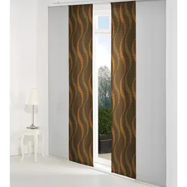 Wirth Schiebegardine LUPARA (1 St), Paneelwagen, blickdicht, Jacquard, Inkl. Montagezubehör orange 60 cm x 145 cm