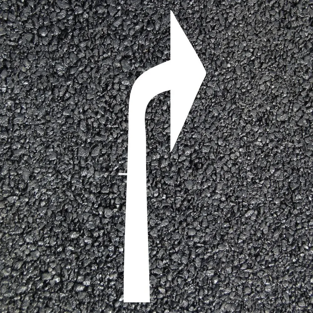 BORNIT Abbiegepfeil, weiß - rechts - 5000mm, 2Stück