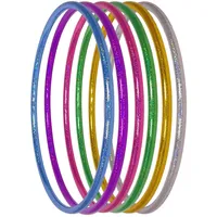 hoopomania Kinder Hula Hoop Reifen mit Glitter Muster, Ø70cm, Gelb