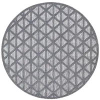Carpet City In-& Outdoorteppich Anthrazit, Textil, Grafikmuster, Rund, 200x200
