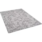 Snapstyle Feinschlingen Velour Teppich Strong Trend Hellgrau 200x300cm