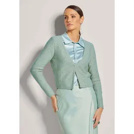 Madeleine Kurze Strickjacke mit Pailletten-Glanz Silber 44