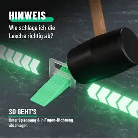 greate Fliesen Nivelliersystem 2mm 1000 Laschen