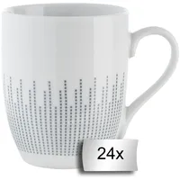 Home4You Kaffeetassen 24er Set, 290 ml - Weiß -