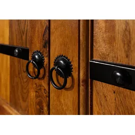 Massivmoebel24 Eckkommode Akazie 107x54x80 honig lackiert OXFORD #0505