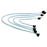 Supermicro 4 x Round, 0,56 m, SATA I, Männlich/Männlich, Schwarz, Blau, Weiß, Gerade, Gerade