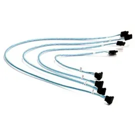 Supermicro 4 x Round, 0,56 m, SATA I, Männlich/Männlich, Schwarz, Blau, Weiß, Gerade, Gerade