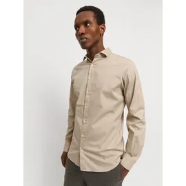JACK & JONES Langarmhemd Beige M