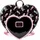 Loungefly Lucys Tattoo Doppeltes Herz Rucksack Schwarz