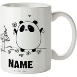 Mr. & Mrs. Panda Personalisierte Tasse Panda Glück - Personalisierte Geschenke, Wunschname, Namen, Tasse mit Namen, Namenstasse, Personalisieren,