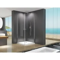BuyLando.Shop BuyLando Sofia 80x80x195 cm Eck Duschkabine inkl Duschtasse
