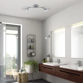 Brilo LED Deckenleuchte 2 Fl. dreh- & schwenkbar Chrom