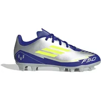 Adidas F50 Club FG/MG Fußballschuhe, Silver met./solar Yellow/Lucid Blue,