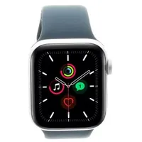 Apple Watch SE GPS + Cellular 44mm Aluminium silber Sportarmband abyssblau | Zustand: gut | AN591902