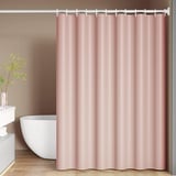 Homxi Duschvorhang Ösen,240 W x 200 H cm,Rosa Duschvorhänge Einfarbig Duschvorhang Polyester Duschvorhangringe mit Haken