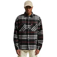 Def Woven Shaket Langarmhemd - Black / Red - S