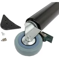 MS Beschläge Tischbein Möbelfuss auf Rolle 60 mm Höhe 710 mm