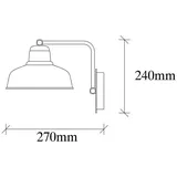 Opviq Wandleuchte Berceste 181-A schwarz/gold