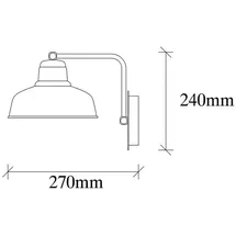 Opviq Wandleuchte Berceste 181-A schwarz/gold