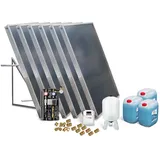 Solar-Paket Brauchwasser 6x AMP 2.0 Flachkollektor 12,06 qm Flachdachmontage