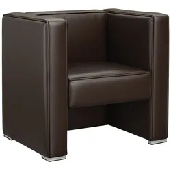 LINO | Clubsessel | Dunkelbraun | Leder