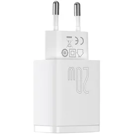 Baseus Schnellladegerät 1xUSB 1xType-C 20W 3A Quick Charge 3.0 weiß