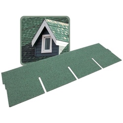 DAPRONA Dachschindeln Dachschindeln Rechteck 1m x 32cm, Grün, (20-St), Bitumenschindeln für Gartenhaus, Carport grün