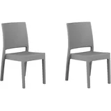 Beliani Gartenstuhl 2er Set 0 x 0 x 0 cm grau
