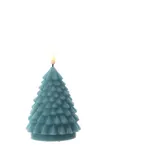 Deluxe Homeart LED Kerze Tannenbaum Weihnachtsbaum Echtwachs flackernd H: 11cm grün