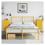 vidaXL Nachtschrank 36 x 39 x 78 cm Senfgelb