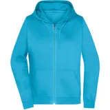 James & Nicholson Damen Kapuzen Sweatjacke JN755 turquoise M