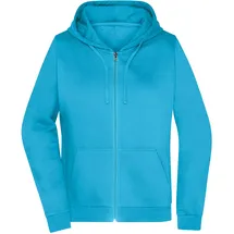 James & Nicholson Damen Kapuzen Sweatjacke JN755 turquoise M