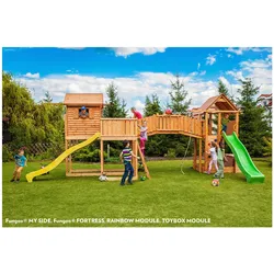 FUNGOO MAXI SET Spielturm Klettergerüst SIZED PLAZA