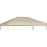 HIGSOSE Pavillondach 310 g/m2 4x3 m Beige Ersatzdach Pavillon Pavillon Zubehör Pavillondach Wasserdicht Stabil Winterfest Dach für Pavillon Gartenpavillon Abdeckung