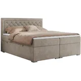 MKS Boxspringbett 160 x 200 cm H3 Beige