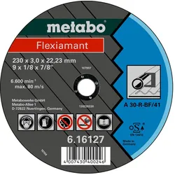 Metabo Flexiamant Stahl Trennscheibe, gerade Ausführung - 616121000