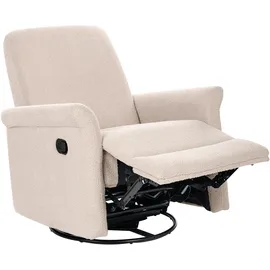 Beliani Fernsehsessel ECHION Bouclé 0 x 0 x 0 cm Hellbeige drehbar