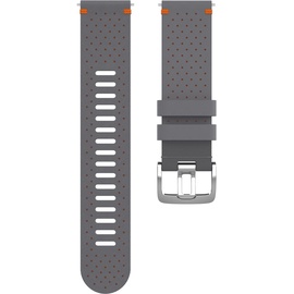 Polar Perforiertes Leder-Armband 22mm Grau-Orange M/L