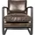 LC Home Sessel Kansas Ledersessel 65 x 87 x 65 cm Schwarz mit Kissen