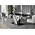 altdecor Esstisch 120 - 160 x 75 x 80 cm hochglanz Schwarz/Grau